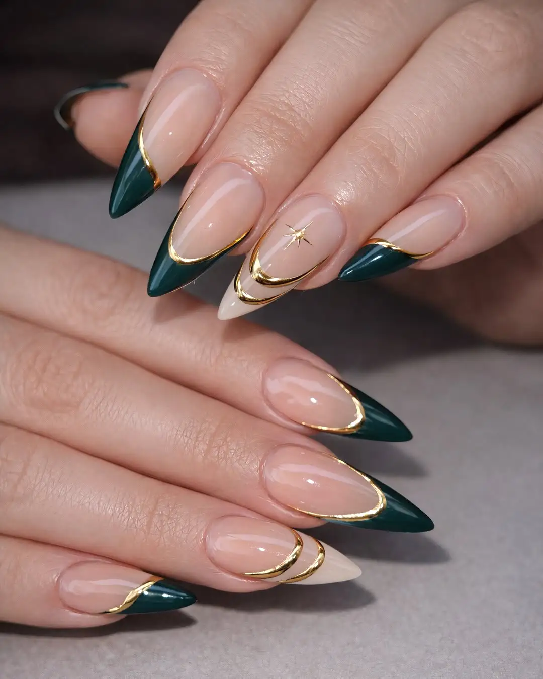 Emerald and Gold Cuticle