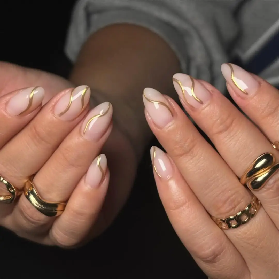 Negative Space Gold Line