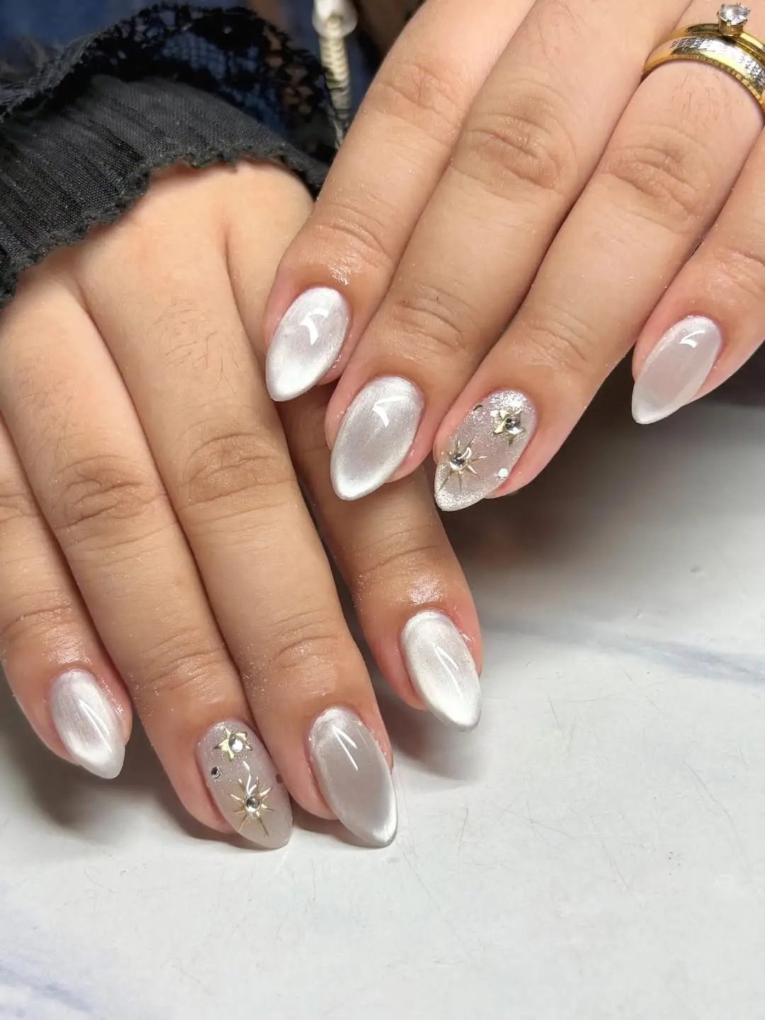 Silver Moonstone Cat Eye