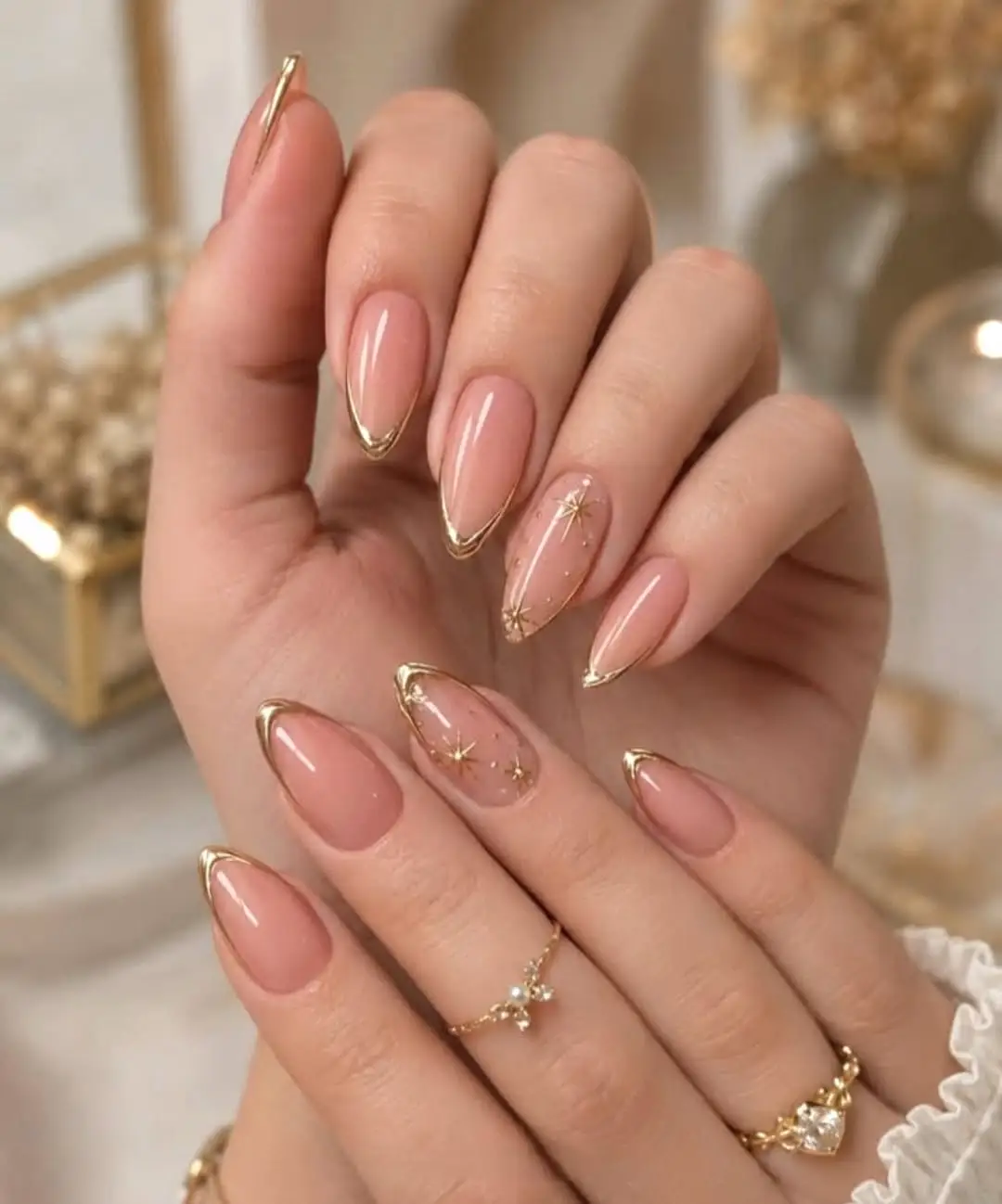Thin Gold French Tips