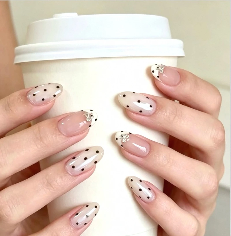 Tiny Dot Minimal Nail Art